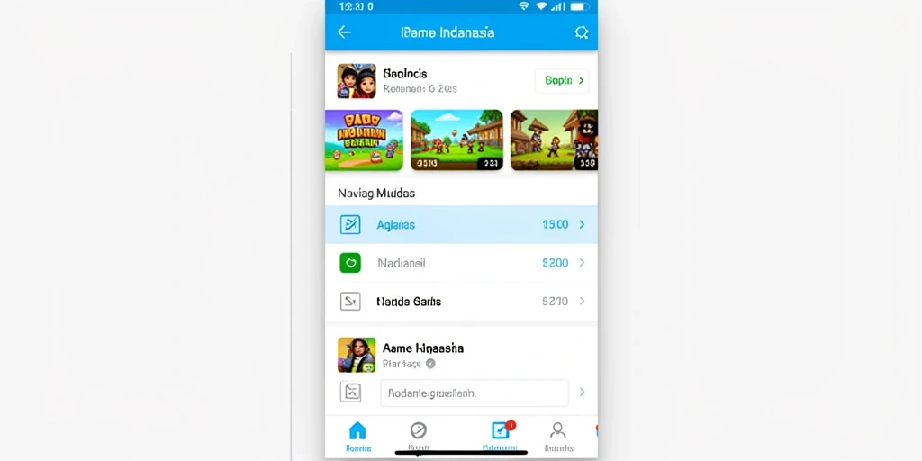 Tampilan fitur sosial yang memungkinkan interaksi antar pemain.