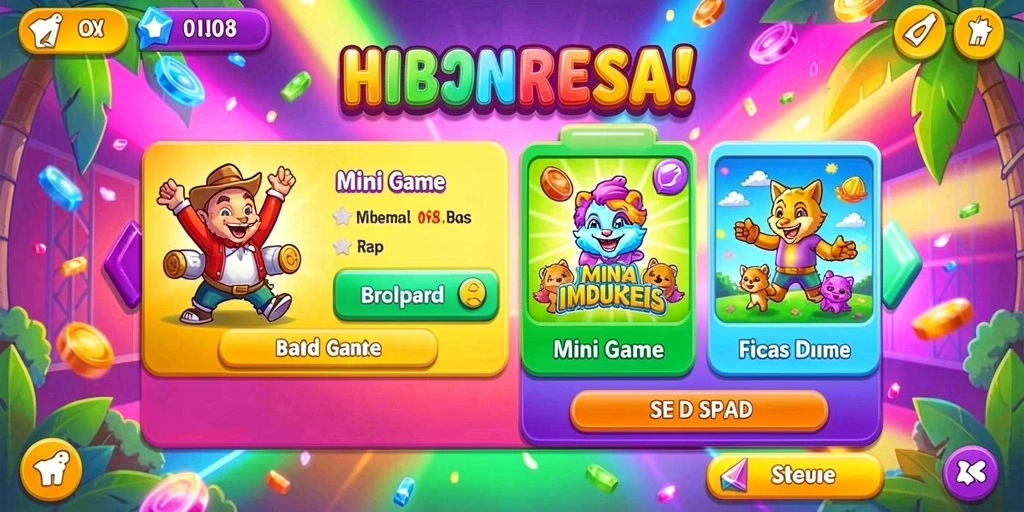 Pengaturan grafis yang cerah dan menarik.